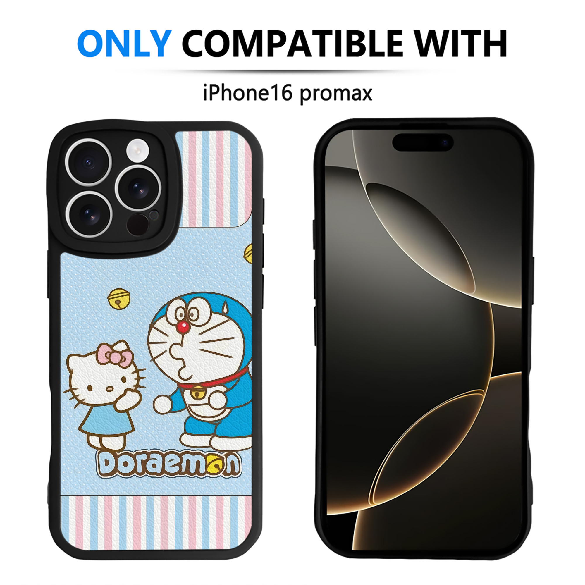 （画像用） ドラえもん Doraemon 【iPhone 16シリーズ対応】シリコンスマホケース（レザー調） 材質：シリコン